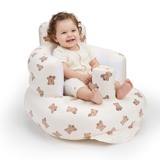 👶 Inflatable Baby Chair with Built-In Air Pump
