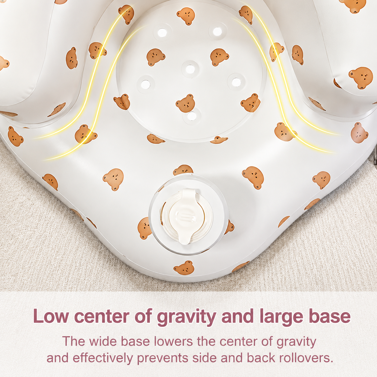 Inflatable Baby Support Chair — Built-In Air Pump