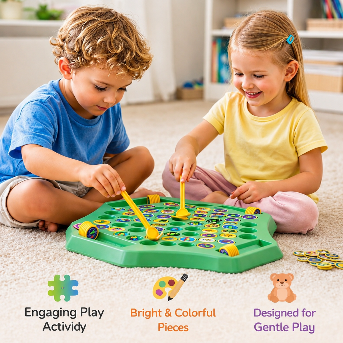 Flipping Memory Chess Game — Brain Booster Board Game for 2-4 Players