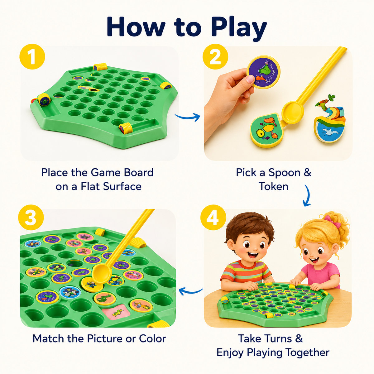 Flipping Memory Chess Game — Brain Booster Board Game for 2-4 Players