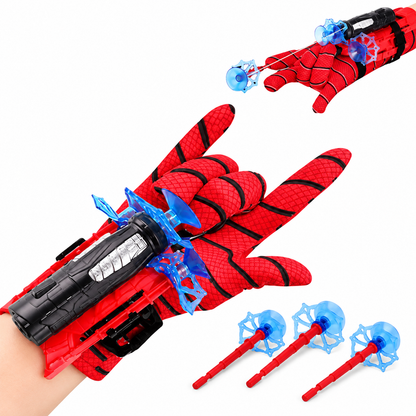 Kids Web Shooter Wrist Launcher Toy | Hero Role Play Glove Set with Soft Darts