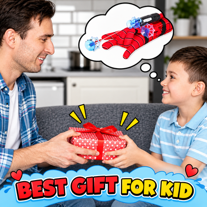 Kids Web Shooter Wrist Launcher Toy | Hero Role Play Glove Set with Soft Darts