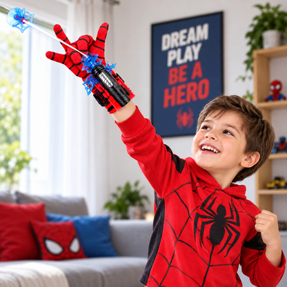 Kids Web Shooter Wrist Launcher Toy | Hero Role Play Glove Set with Soft Darts
