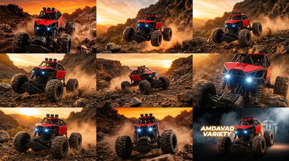 RC Off-Road Rock Crawler | 2.4GHz Remote Control | LED Headlights | 360° Drift | All-Terrain