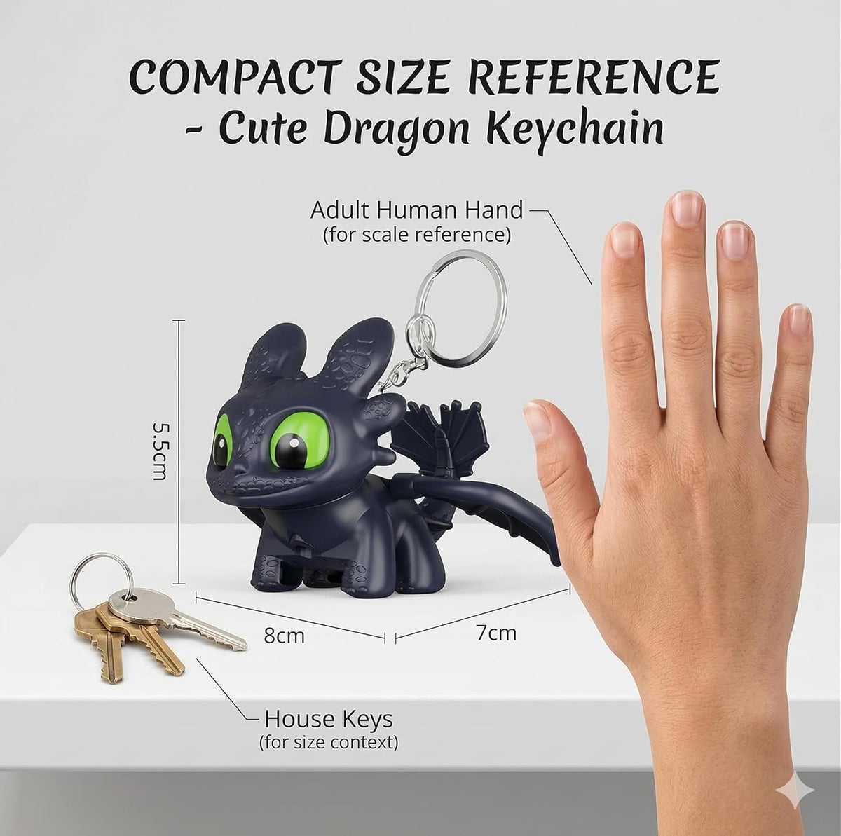 Dragon keychain detail view