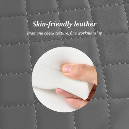 Car Armrest Pad | 5-in-1 Center Console Cover | PU Leather | Cup Holder | Phone Holder | Storage Bag