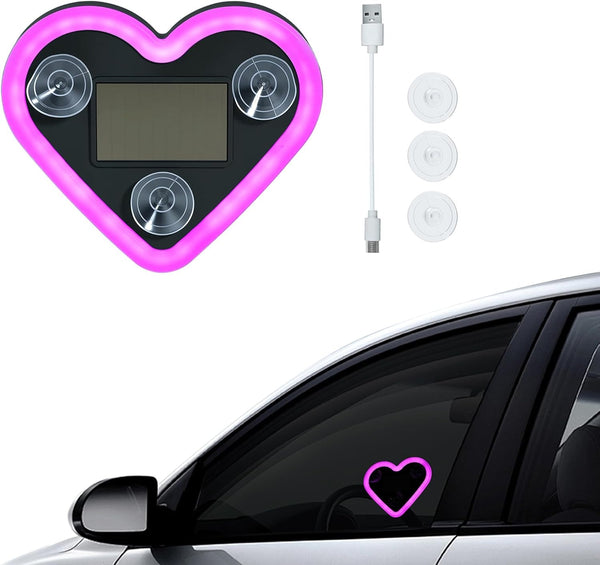 Heart Shape Car Light — Solar + USB Rechargeable Ambient Light