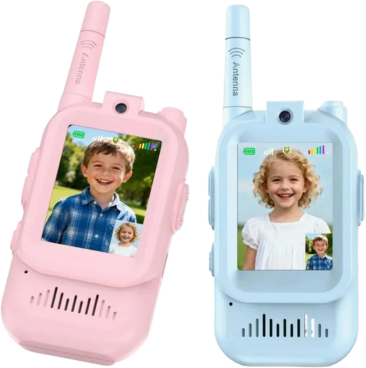📡 Kids Video Walkie Talkie – HD Camera | Face-to-Face Video Call | Pink & Blue Set