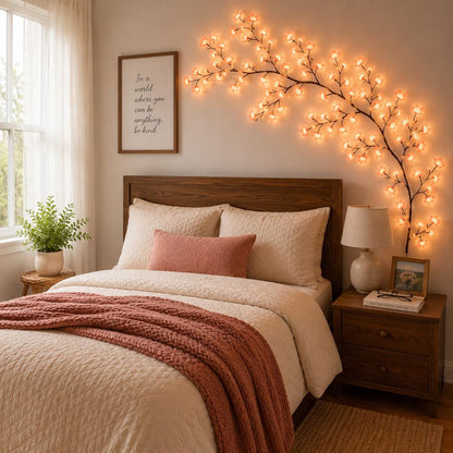 Cherry Blossom LED lights close up