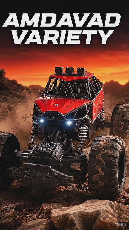 RC Off-Road Rock Crawler | 2.4GHz Remote Control | LED Headlights | 360° Drift | All-Terrain