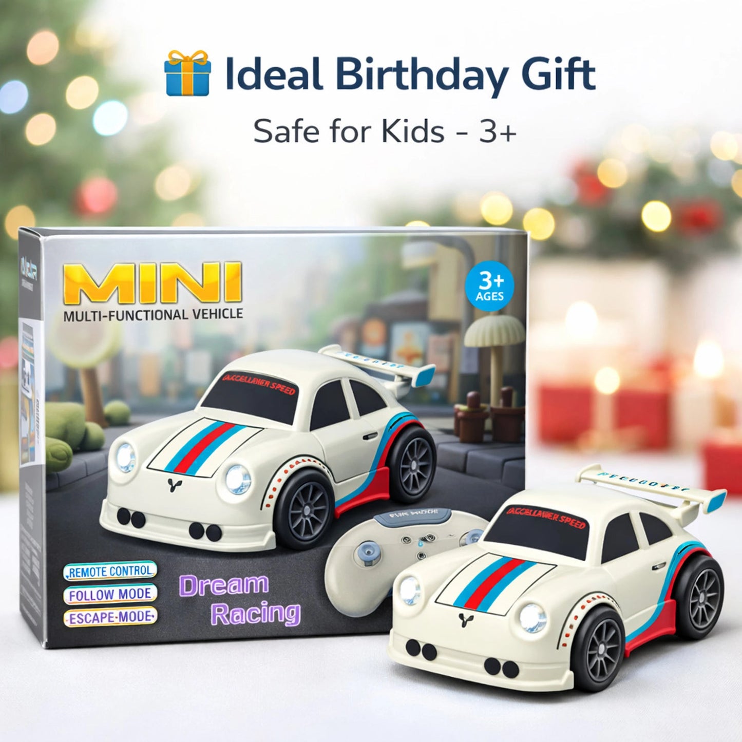 ⚡ Mini RC Drift Car – 3 Smart Modes | Remote + Follow + Escape | Kids Gift