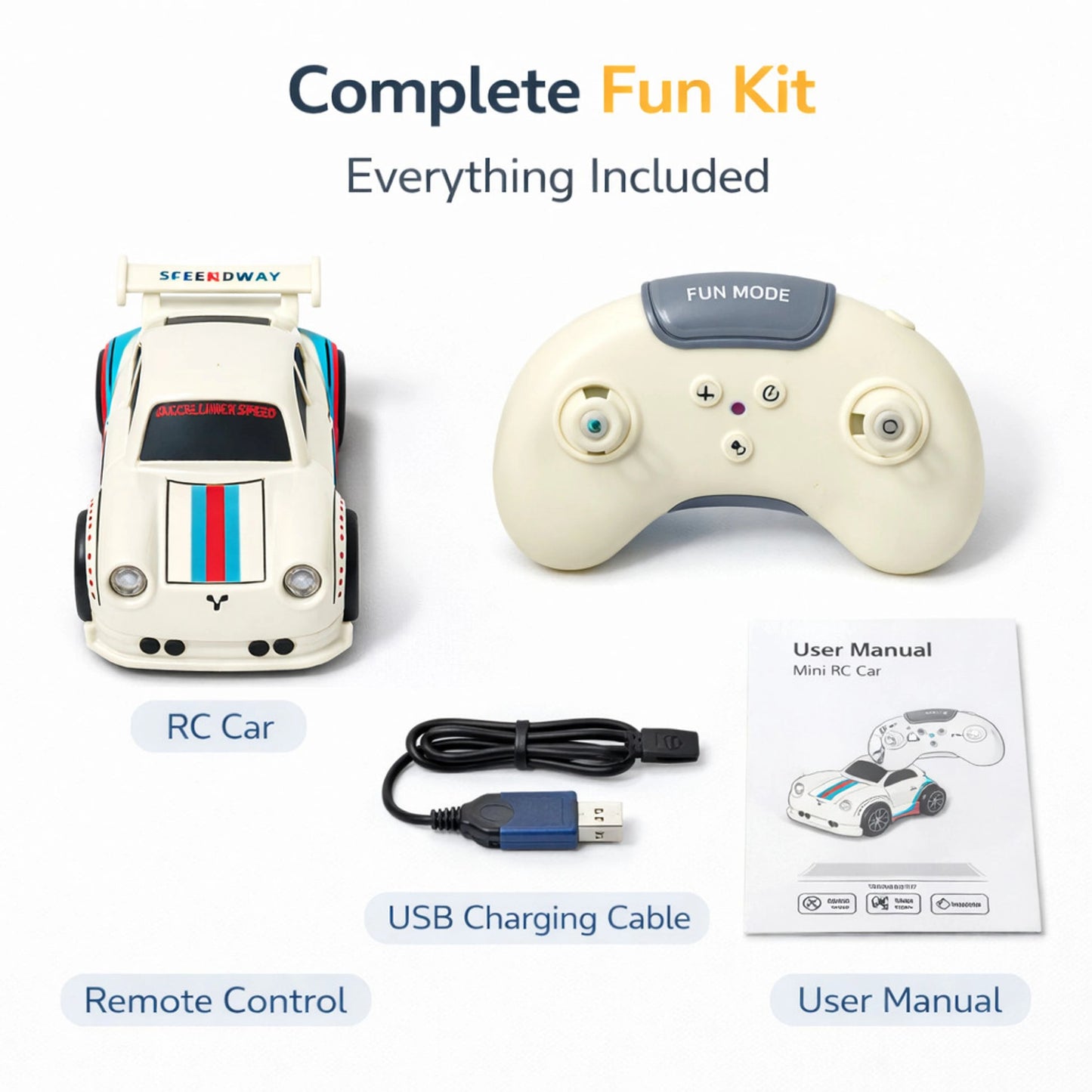 ⚡ Mini RC Drift Car – 3 Smart Modes | Remote + Follow + Escape | Kids Gift